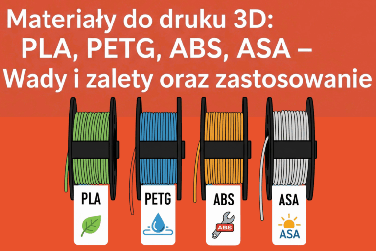 Materiały do druku 3D: PLA, PETG, ABS, ASA –  Wady i zalety oraz zastosowanie