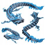 Smok Wodny – Figurka Fantasy 35 cm z ruchomymi skrzydłami