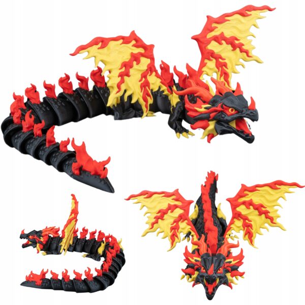 Królewski Smok – Duża Ruchoma Figurka Fantasy 35 cm – Skrzydła