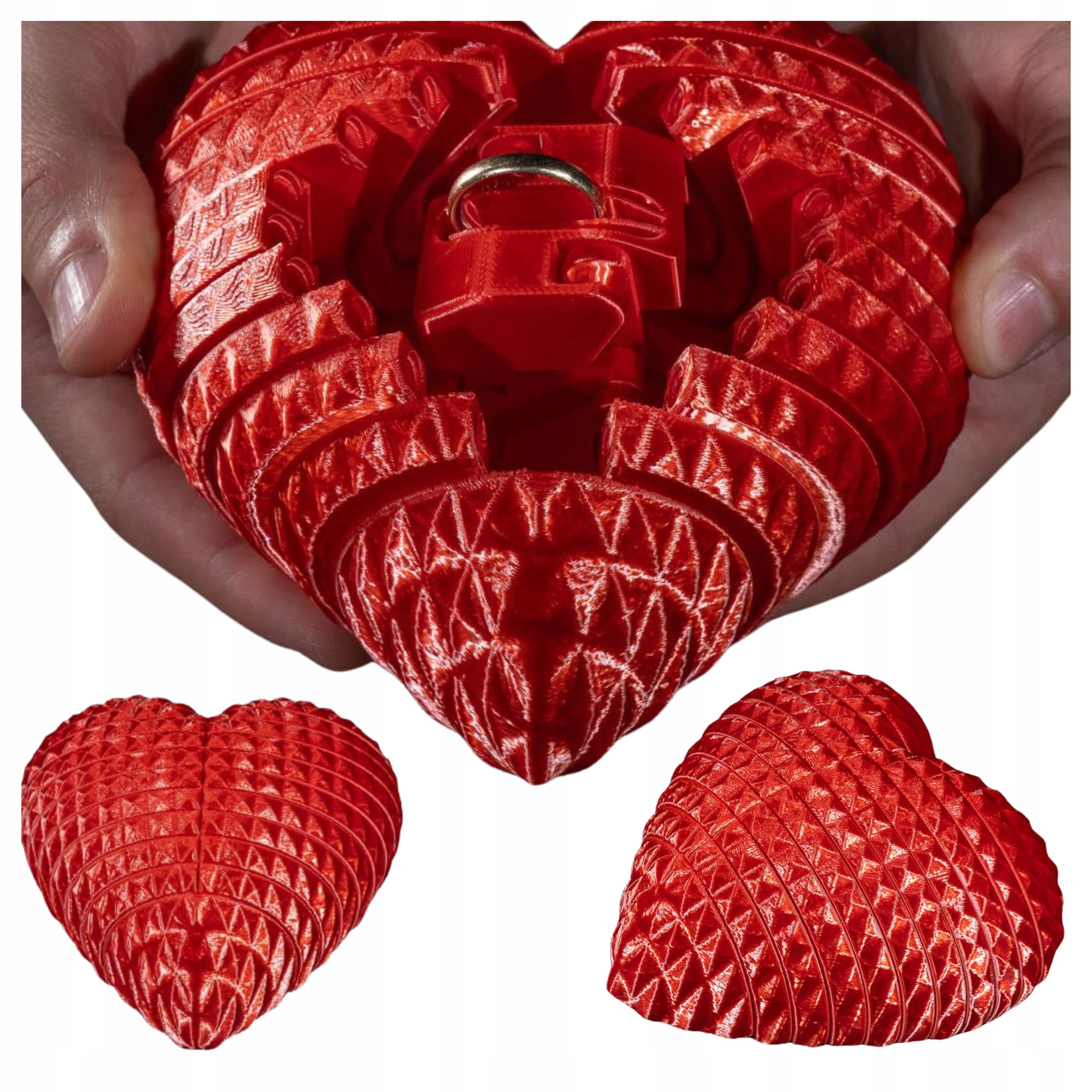 1 pojemnik serce walentynki – pudełko na pierścionek