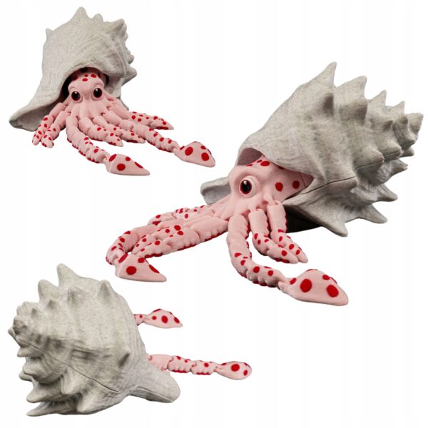 krab pustelnik w muszli figurka 3d