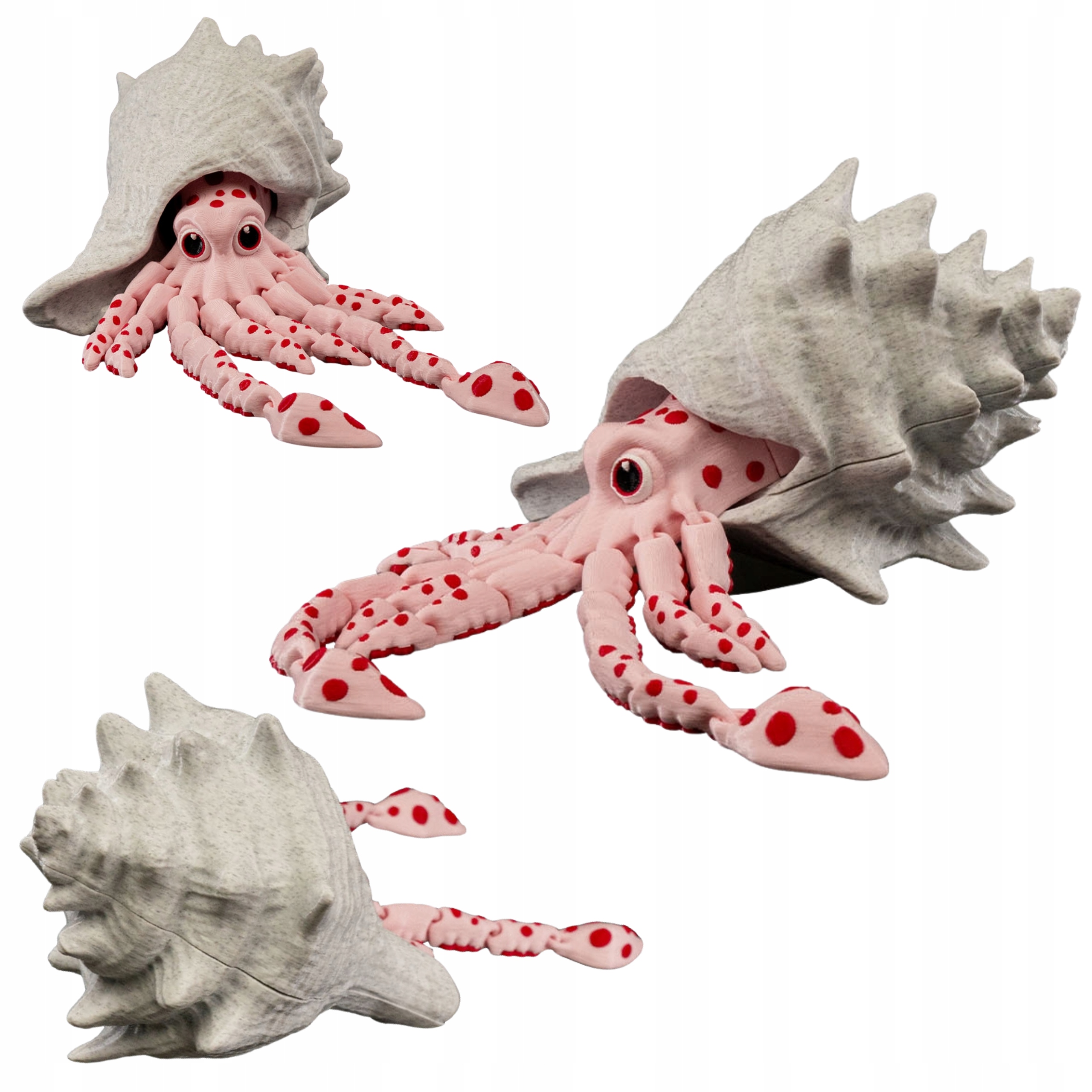 1 krab pustelnik w muszli figurka 3d