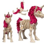 ozdobny model fantasy jednorożec szkielet na biurko