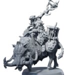 wojownik fantasy na bestii model kolekcjonerski