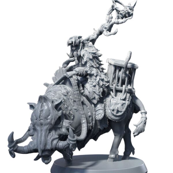 wojownik fantasy na bestii model kolekcjonerski