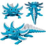 figurka aksolotl niebiesko-biały 3D kolekcjonerska