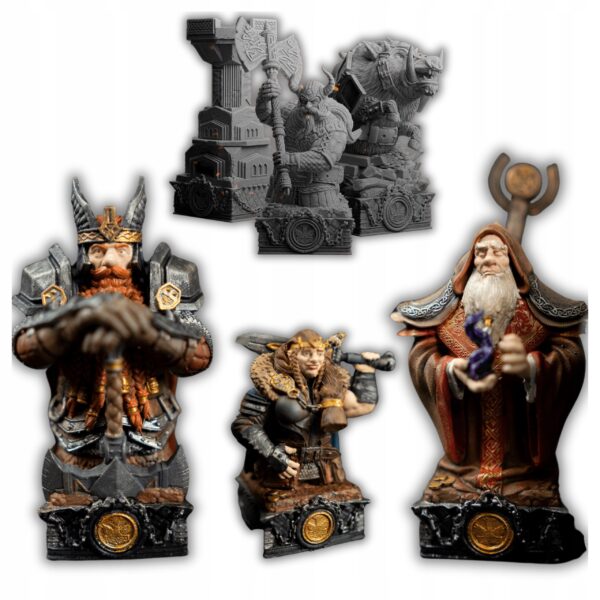 Szachy Krasnoludy – zestaw 32 figurek fantasy