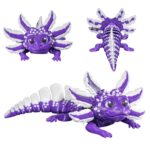 figurka aksolotl fioletowo-biały 3D kolekcjonerska