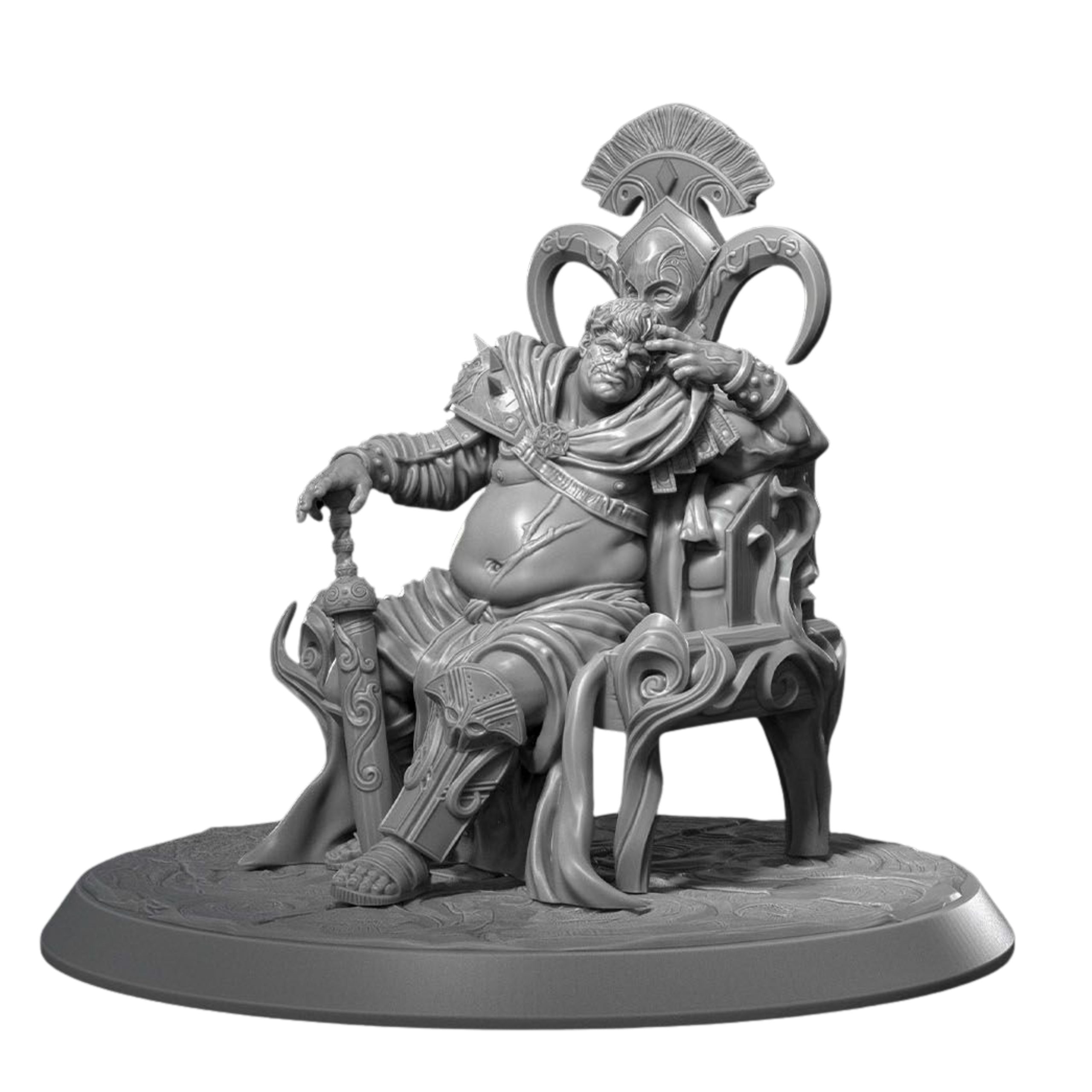 1 cesarz fantasy na tronie figurka RPG