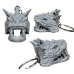 brelok głowa smoka 3D fantasy