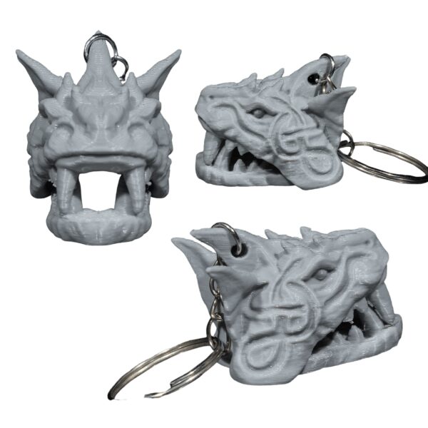 brelok głowa smoka 3D fantasy