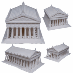 miniatura Partenonu Ateny biały model greckiej świątyni