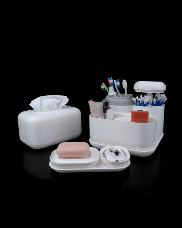 Essential_Kit1_009d50655f Zestaw Łazienkowy 6w1 PREMIUM Organizer – Minimalistyczny Biały