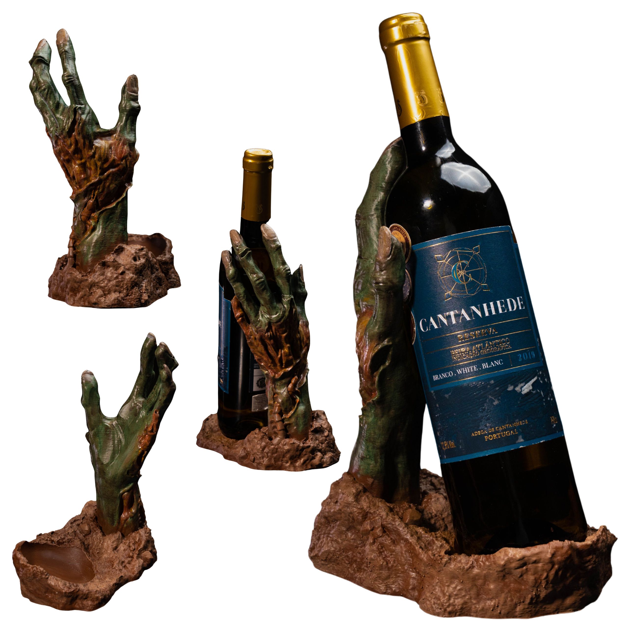 1 stojak na wino ręka zombie 3d