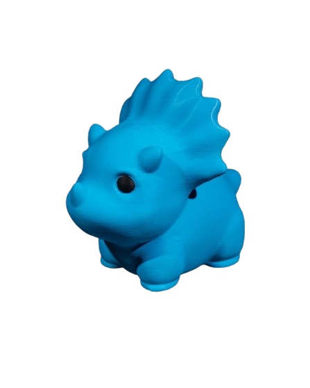 błękitny model triceratopsa dekoracja