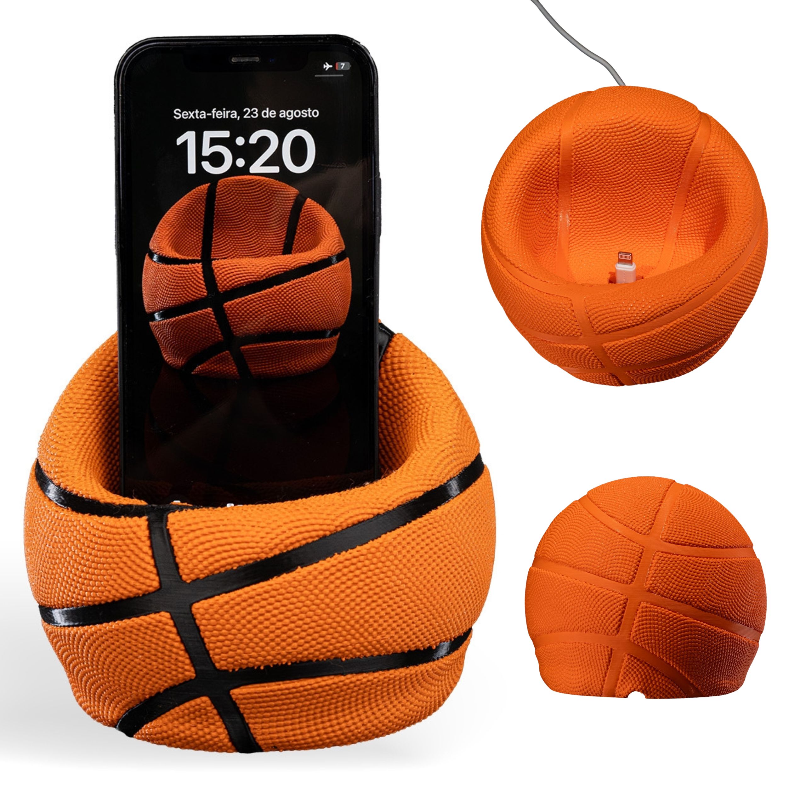 1 stojak na telefon w kształcie piłki do koszykówki