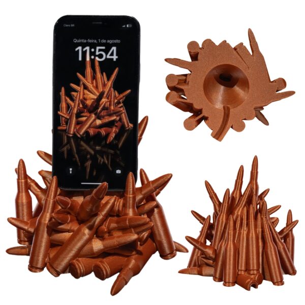 stojak na telefon w kolorze miedzianym