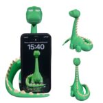 stojak na telefon w kształcie dinozaura