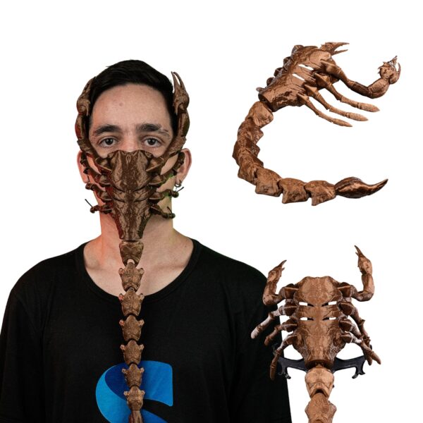 halloweenowa maska skorpion