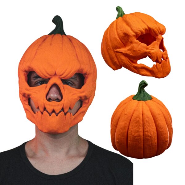 halloweenowa maska dynia czaszka