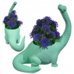 ozdobna doniczka w kształcie dinozaura