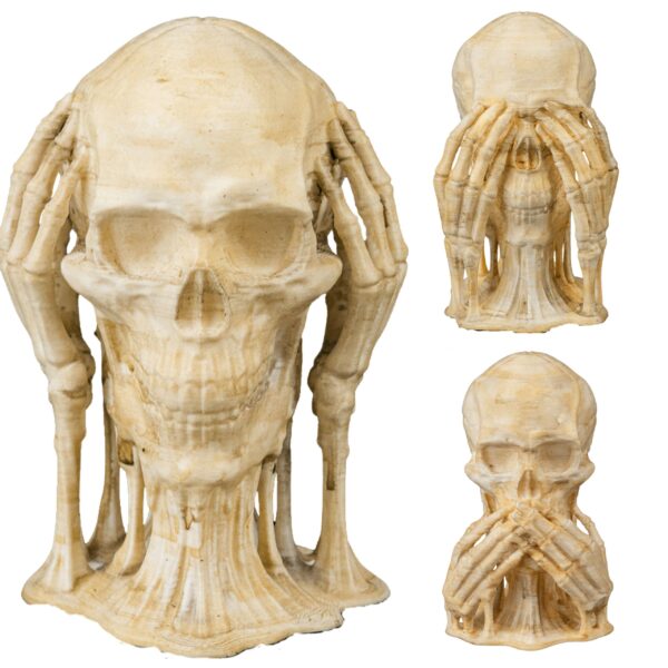 czaszka ozdoba halloween z rękami