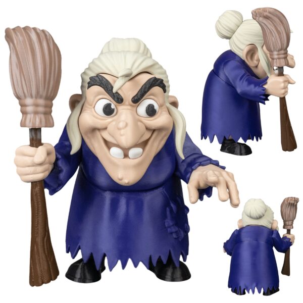 dekoracja halloweenowa czarownica z miotłą