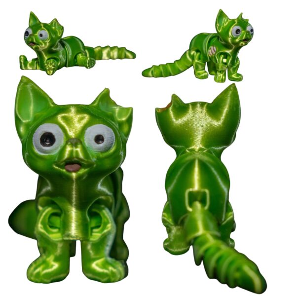 zielony kot halloween figurka dekoracyjna