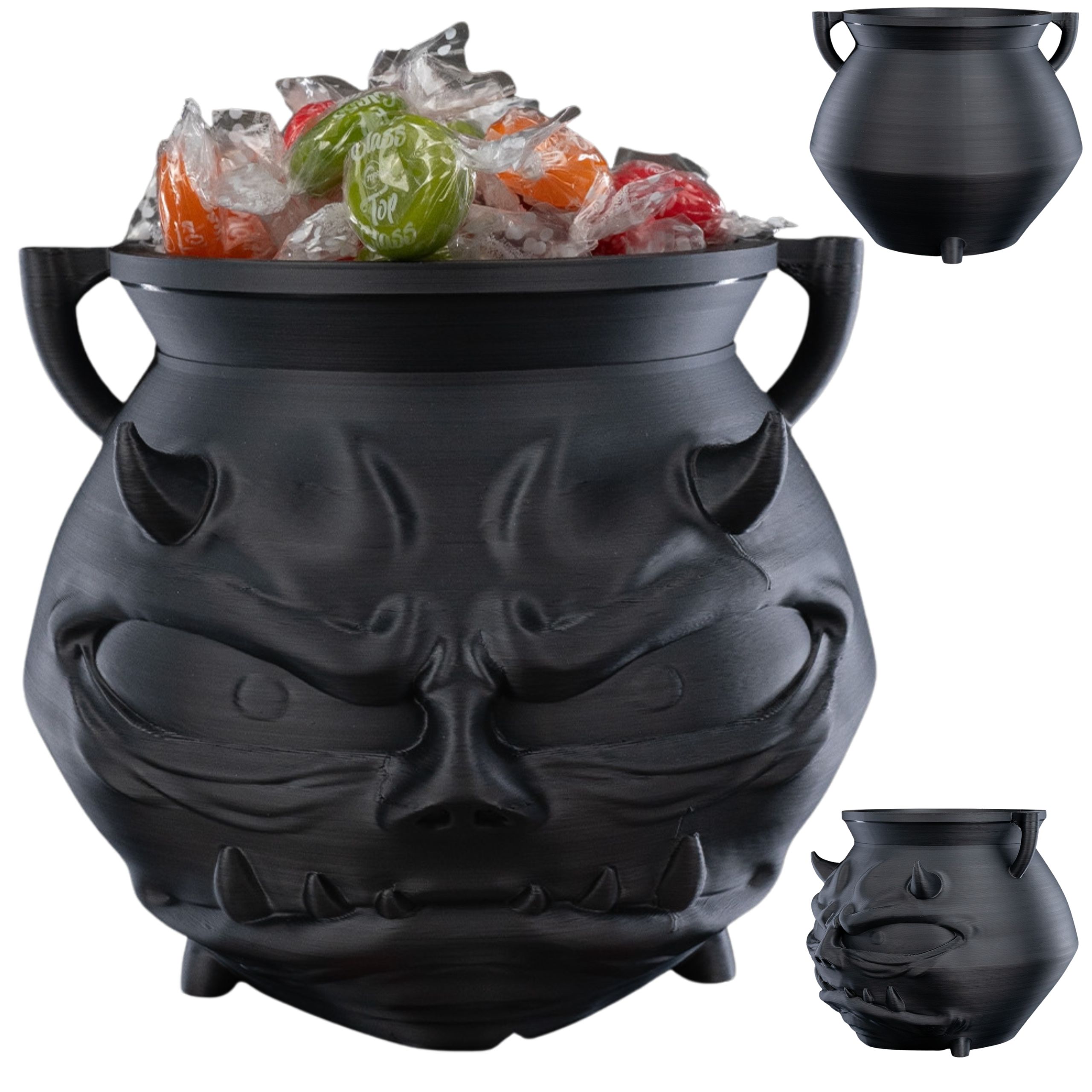 1 kociołek halloween z rogami pojemnik na słodycze