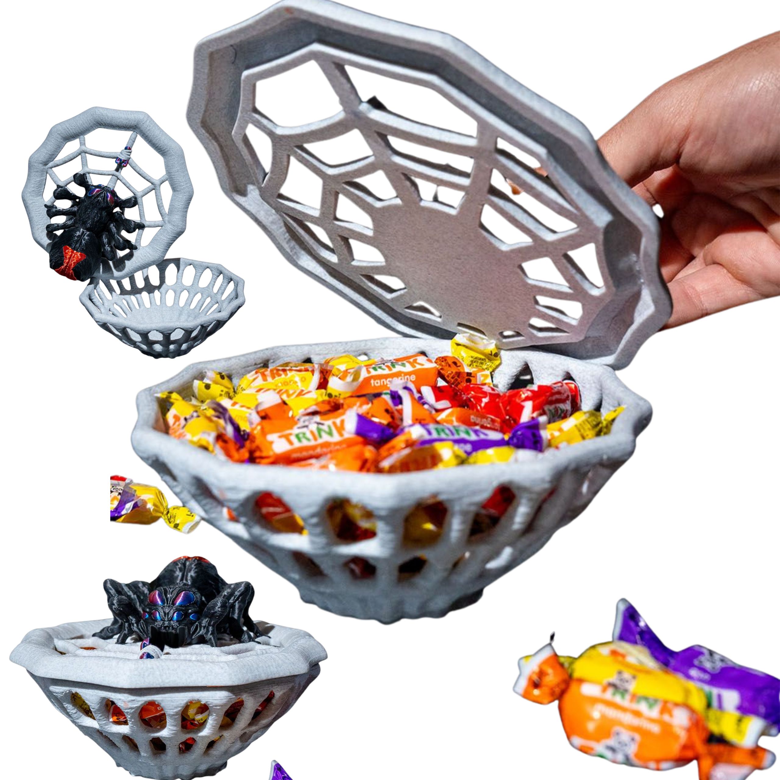 1 miska halloweenowa pająk w pajęczynie