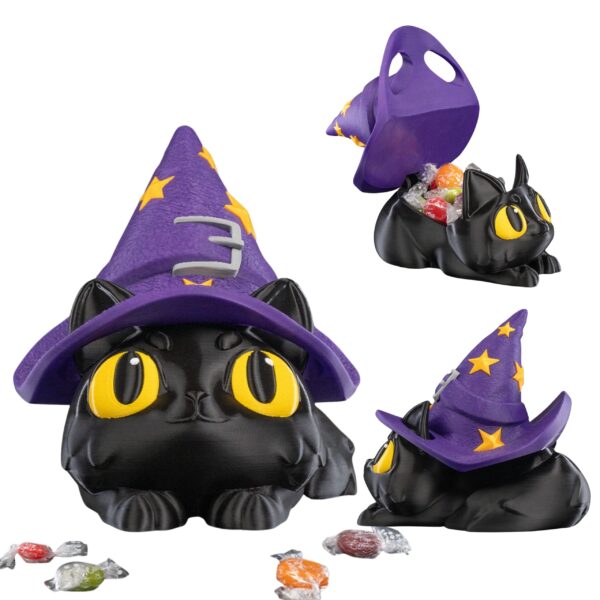 kot halloweenowy pojemnik na słodycze