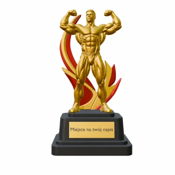 Statuetka kulturystyczna z personalizacją – podwójny biceps
