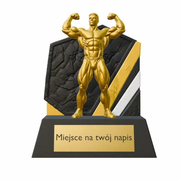 Statuetka kulturystyczna z personalizacją – Złoty Champion