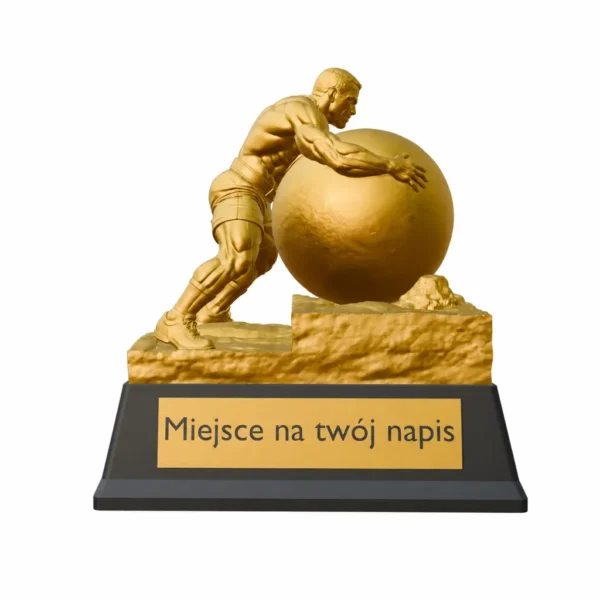 Statuetka siłowa z personalizacją – kula siłacza