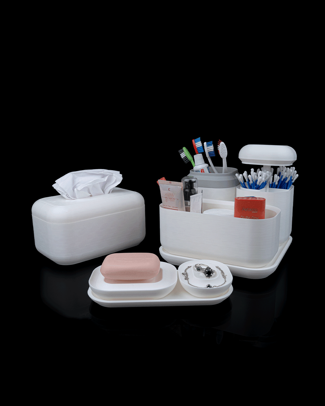 Essential_Kit1_009d50655f Zestaw Łazienkowy 6w1 PREMIUM Organizer – Minimalistyczny Biały